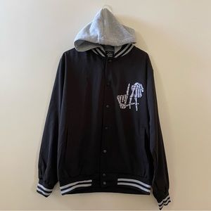 L.A. Skeleton Hands Hoodie Jacket NWT
